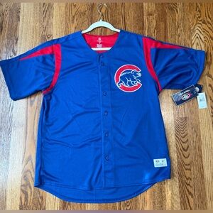 NWT True Fan MLB Chicago Cubs Baseball Jersey Mens L